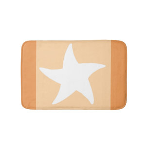 Peach Sea Star Bath Mat