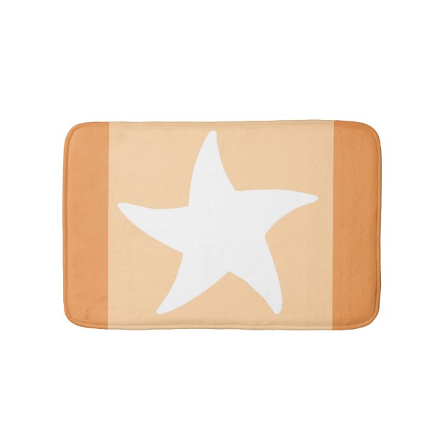 Peach Sea Star Bath Mat (Front)