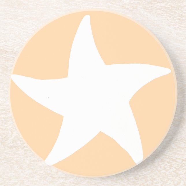 Peach Sea Star Coaster (Front)