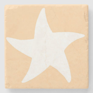 Peach Sea Star Stone Coaster