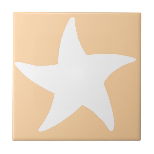 Peach Sea Star Tile (Front)