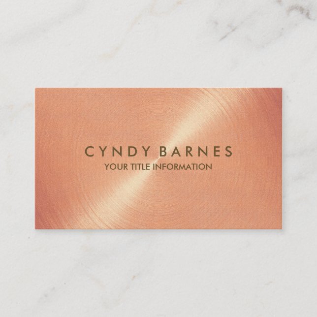 Peach Sheen Business Card (Front)