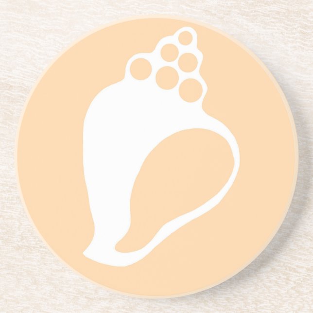 Peach Shell Coaster (Front)