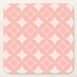 Peach shippo square paper coaster