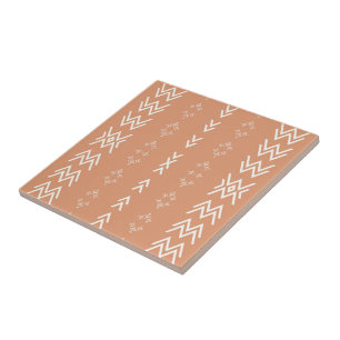 Peach Simple Mudcloth Design Tile