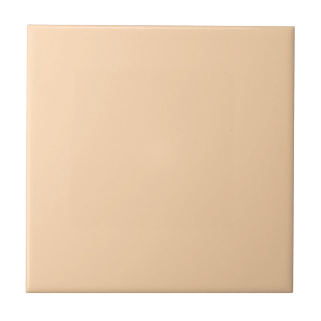 Peach Solid Colour Elegant Modern Tile (Front)