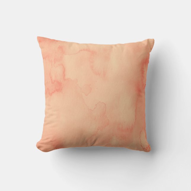 Peach Sorbet Watercolor Cushion (Front)
