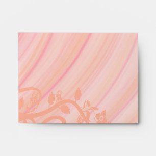 Peach Spirals, Filigree and Flowers Envelopes