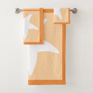 Peach Starfish Bath Towel Set