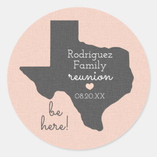 Peach State of Texas Family Reunion Classic Round Sticker