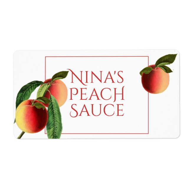 Peach Stems Food Label (Front)