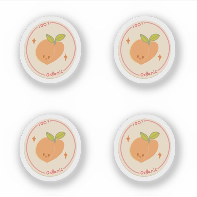 Peach Sticker Sheet (Front)