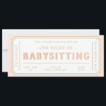 Peach Stripe Babysitting Gift Voucher Card<br><div class="desc">This babysitting gift voucher design features a classic stripe design. The "babysitting" heading is an image that cannot be edited. All of the other text is fully editable. For more advanced customisation of this design,  simply select the "Customise It" button above.</div>