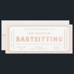 Peach Stripe Babysitting Gift Voucher Card<br><div class="desc">This babysitting gift voucher design features a classic stripe design. The "babysitting" heading is an image that cannot be edited. All of the other text is fully editable. For more advanced customisation of this design,  simply select the "Customise It" button above.</div>