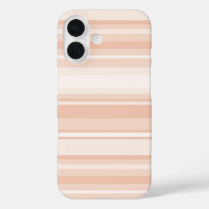 Peach stripes iPhone 16 case