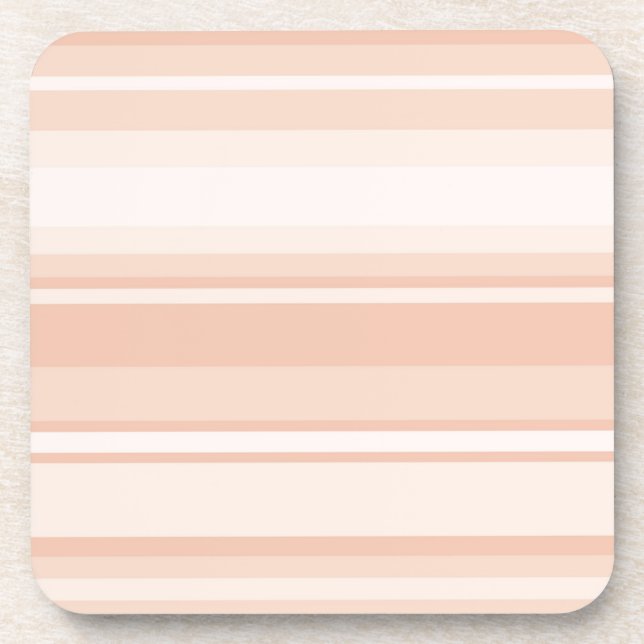 Peach stripes coaster (Front)