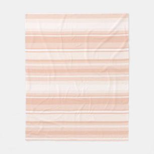 Peach stripes fleece blanket