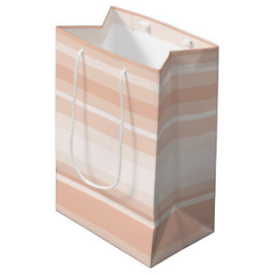 Peach stripes medium gift bag