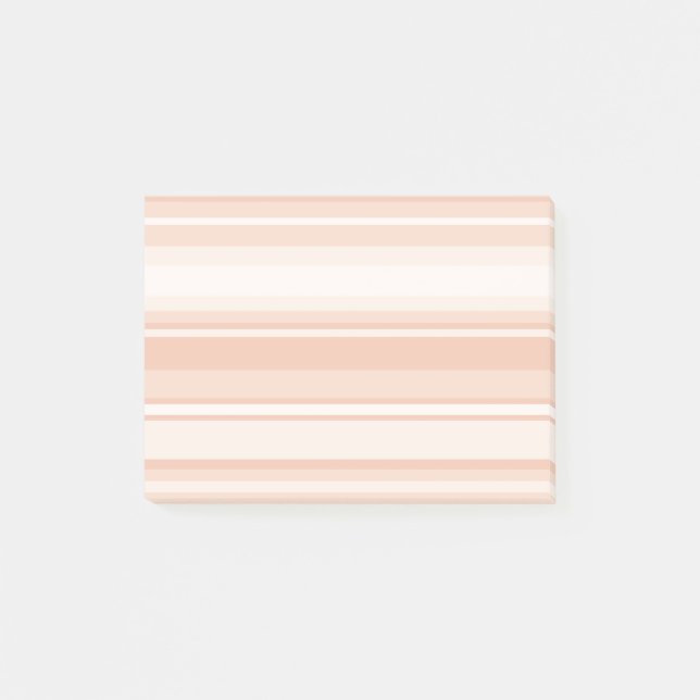 Peach stripes post-it notes (Front)