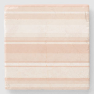 Peach stripes stone coaster