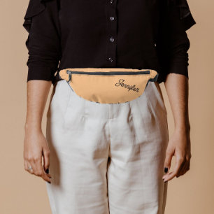 Peach Stylised Bridesmaid Name Bum Bags