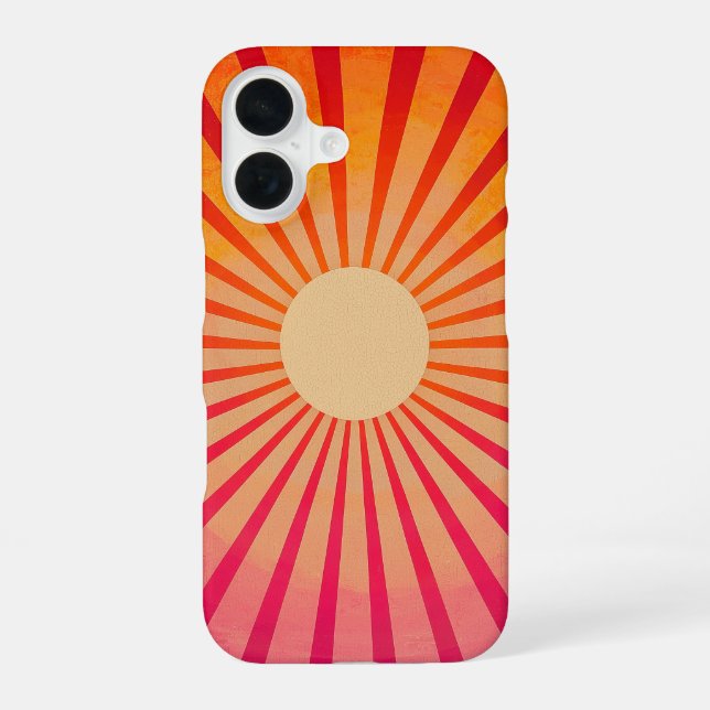 Peach Sunburst Phone Case (Back)