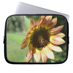 Peach Sunflower Laptop Sleeve