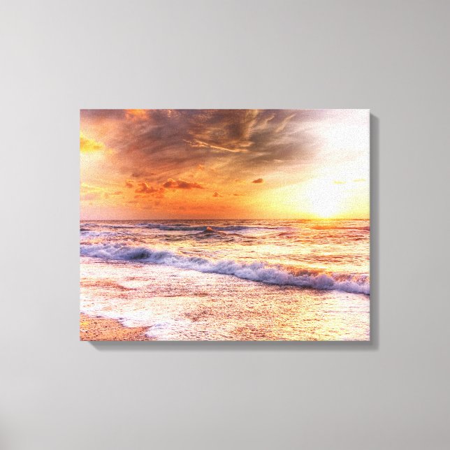 Peach Sunset Canvas Print (Front)