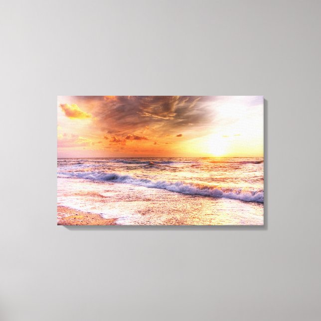 Peach Sunset Canvas Print (Front)