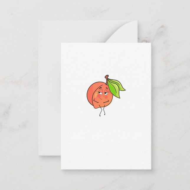 Peach, sweet cheeks, fruit themed card (Front)