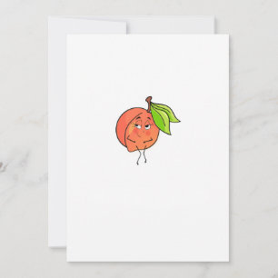 Peach, sweet cheeks, fruit themed invitation