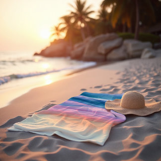 Peach Swell Fluid Abstract Coastal Beach Towel