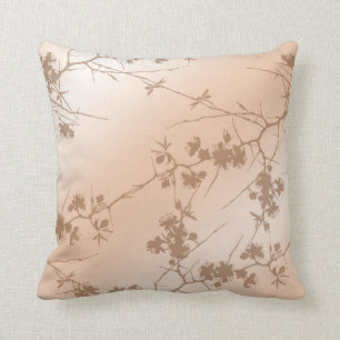 Peach Swirling Vines Pillows
