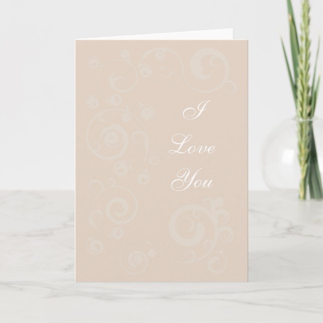 Peach Swirls Card (Front)