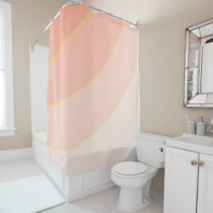 Peach  Swirls Shower Curtain