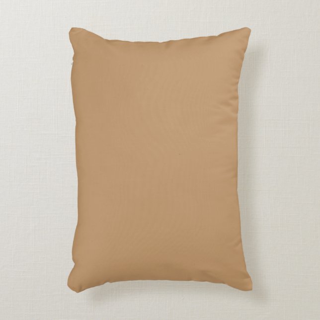 Peach Tan Colour Block | Soft Wedding Design Decorative Cushion (Front(Vertical))