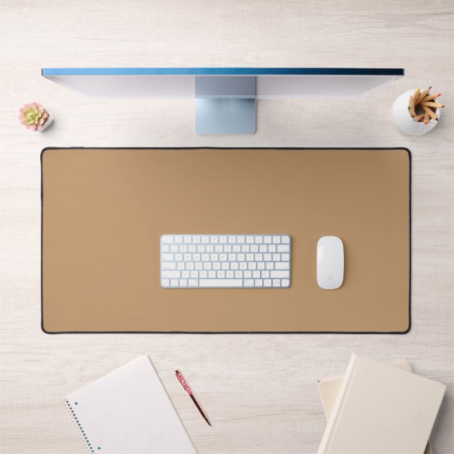 Peach Tan Colour Block | Soft Wedding Design Desk Mat (Office 1)