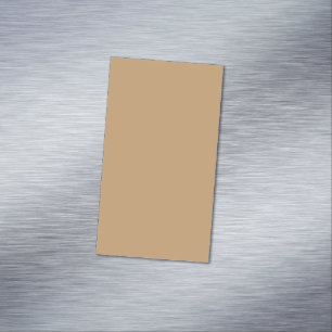 Peach Tan Colour Block   Soft Wedding Design Magnetic Business Card