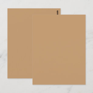 Peach Tan Colour Block Soft Wedding Design Postcard