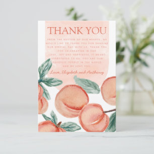 Peach Thank You Card Note Letter