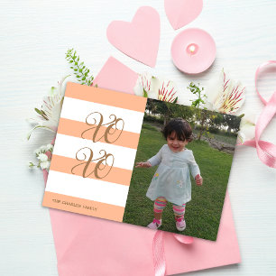 Peach themed XOXO Valentine's day card