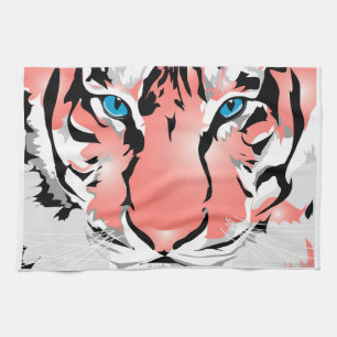 PEACH TIGER KITCHEN TOWEL