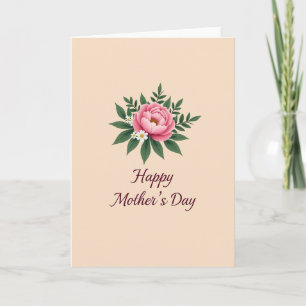 Peach Tone Mothers Day Card