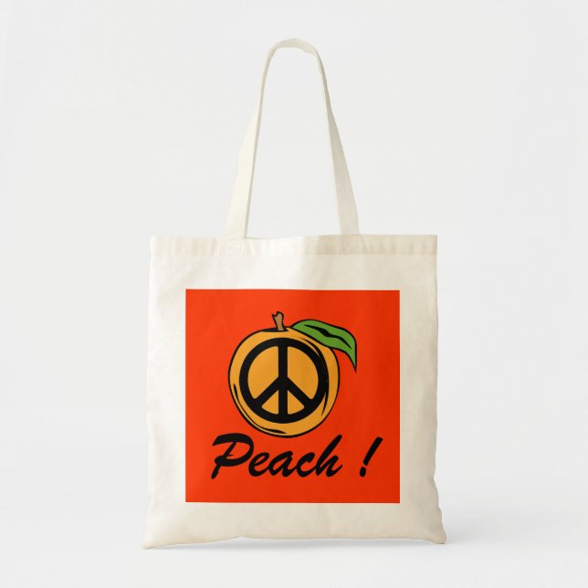 Peach ! tote bag (Front)