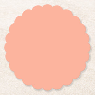 Peach Tranquillity coaster with scallops