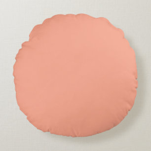 Peach Tranquillity, solid colour, Round Cushion