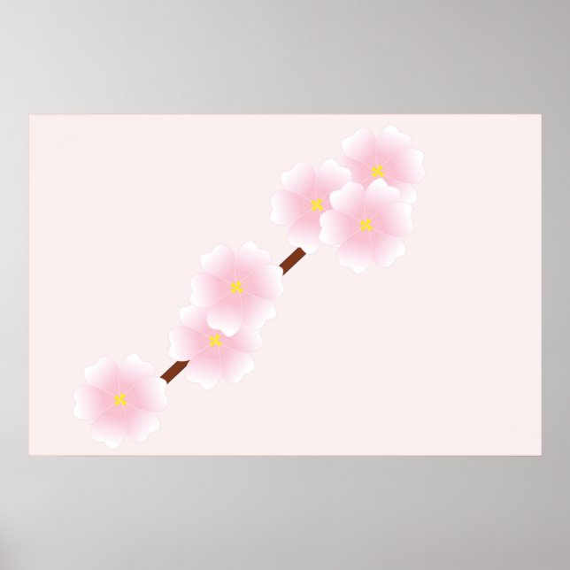 Peach Tree Blossoms Poster (Front)