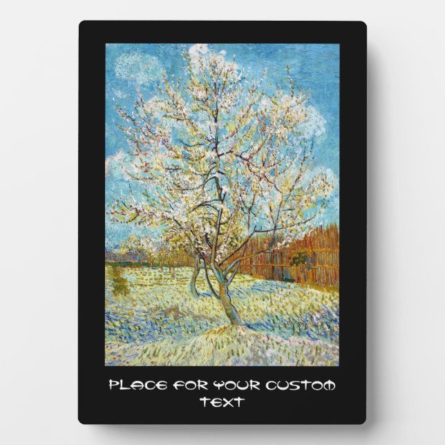 Peach Trees in Blossom Vincent Van Gogh Plaque (Front)