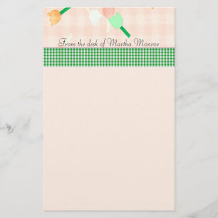 Peach Tulips Stationery