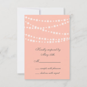 Peach Twinkle Lights RSVP
